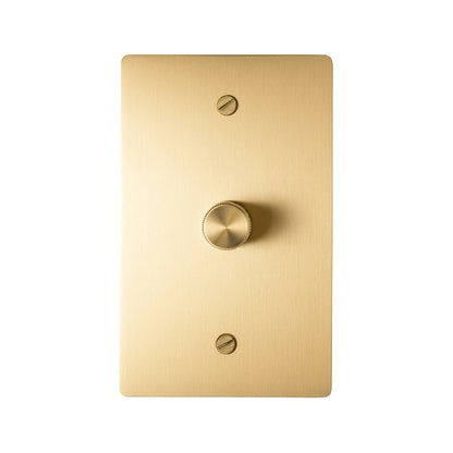 Brevanto vintage messing draaidimmer met 1 schakelaar