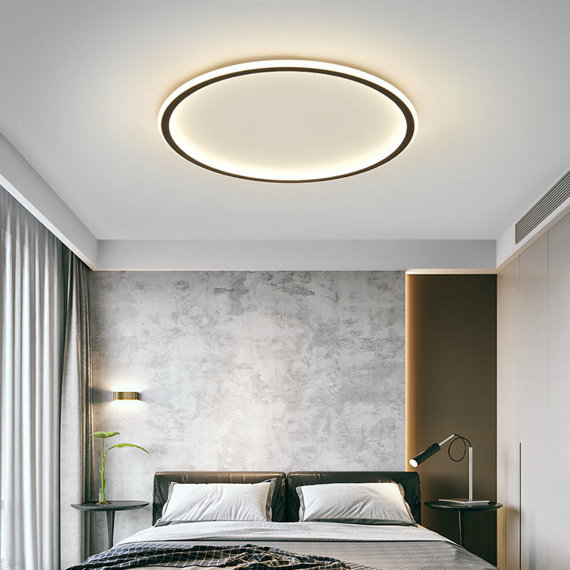 Solvane Scandinavische plafondlamp van aluminium, vlak gemonteerd