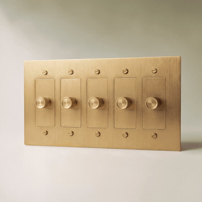 Norvessa vintage-draaiknopdimmer van messing