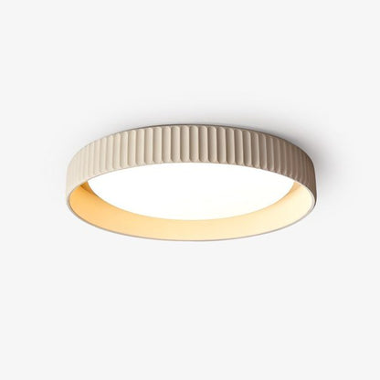 Geribbelde plafondlamp met harslampenkap