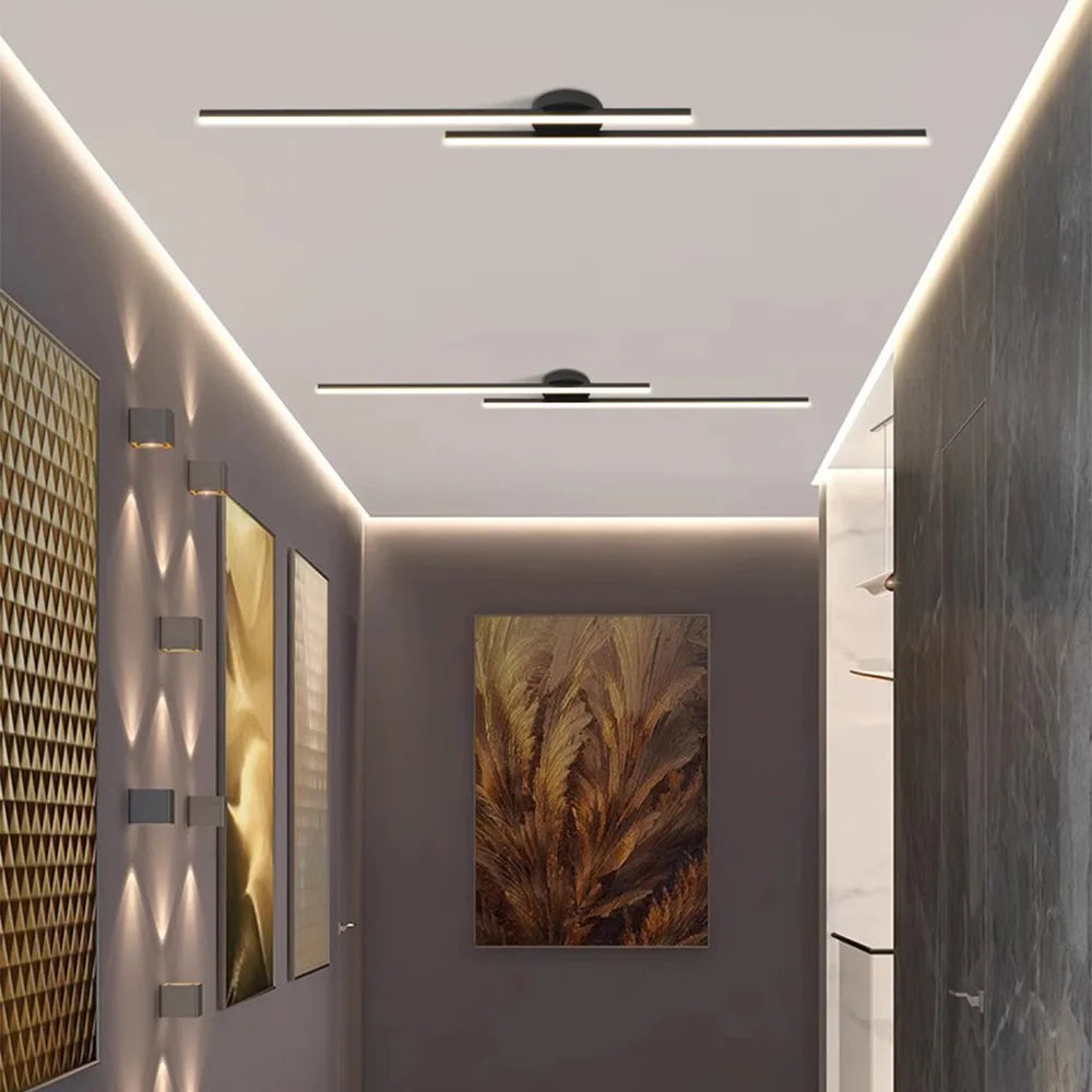 Linivo minimalistische aluminium led-plafondlamp voor lichtstrips
