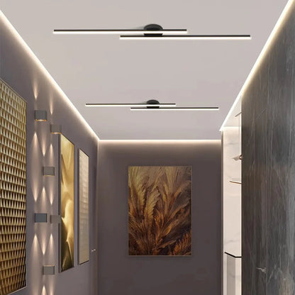 Linivo minimalistische aluminium led-plafondlamp voor lichtstrips