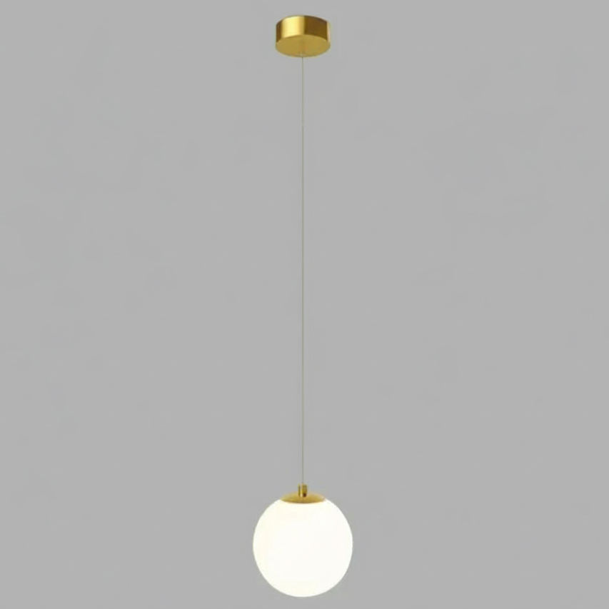 Solvara Nordic hanglamp met opalen glazen bol
