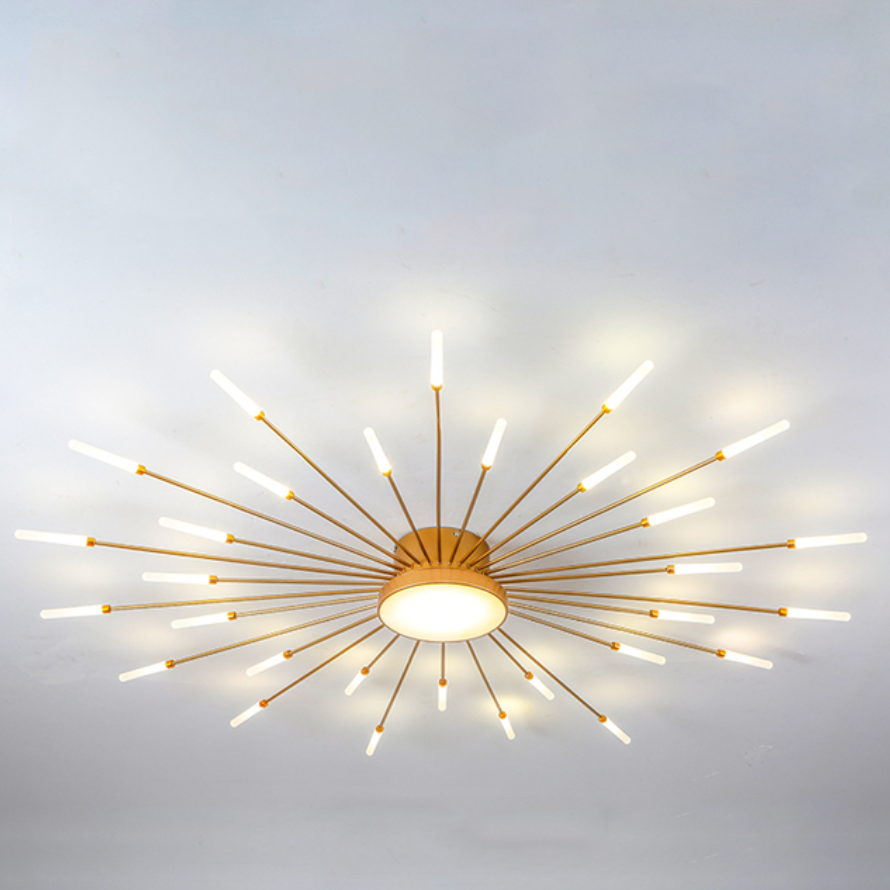 Pyrenna Starburst metalen plafondlamp met vuurwerkdesign