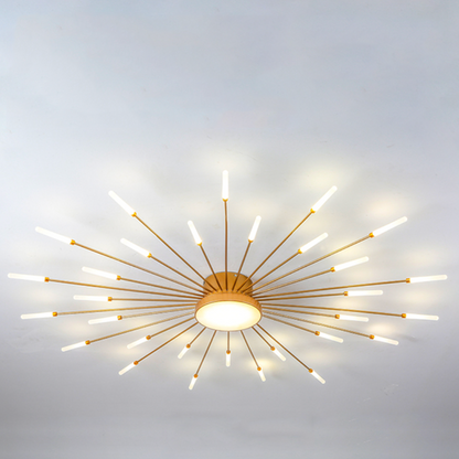 Pyrenna Starburst metalen plafondlamp met vuurwerkdesign
