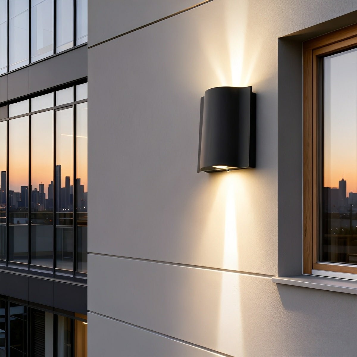 Ondaria Wave aluminium wandlamp voor omhoog en omlaag gericht licht
