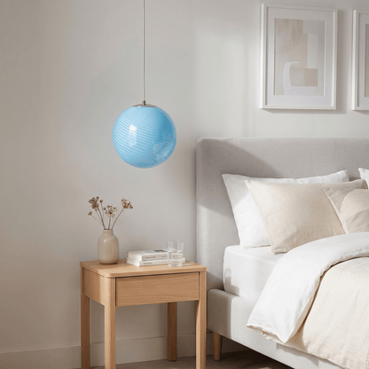 Hanglamp met gedraaide glazen bol