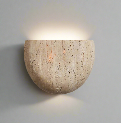 Cavelle Wabi-Sabi-travertijnwandlamp