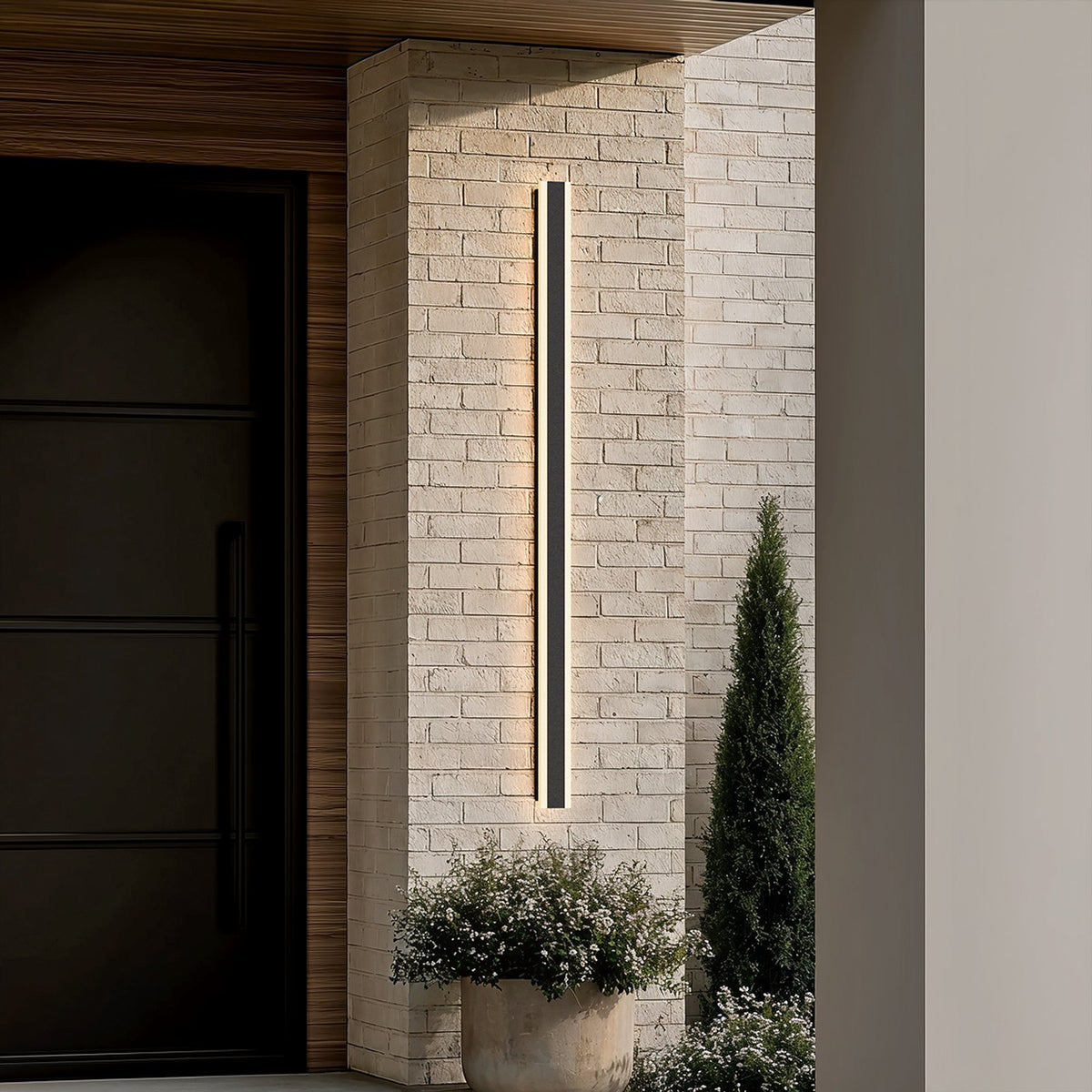 Zephlyn lineaire aluminium buitenwandlamp