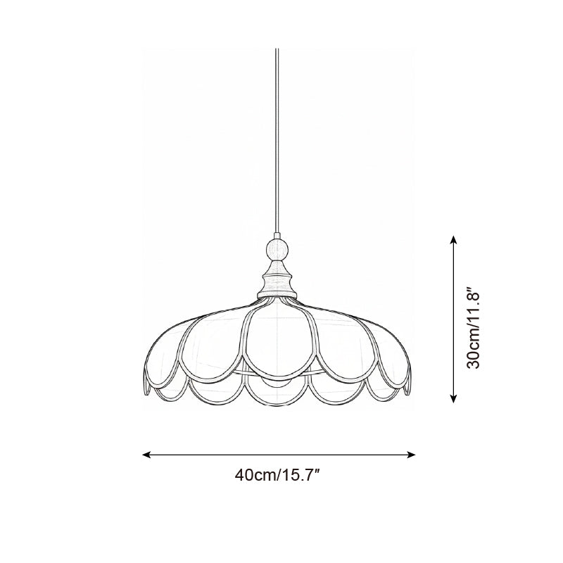 Hanglamp met geschulpte bloemblaadjes