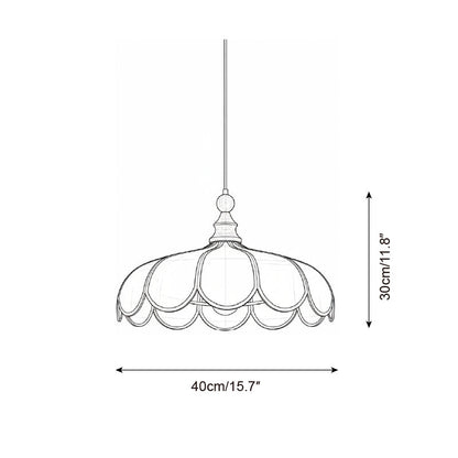 Hanglamp met geschulpte bloemblaadjes