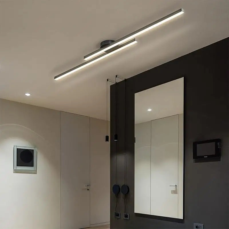 Linivo minimalistische aluminium led-plafondlamp voor lichtstrips