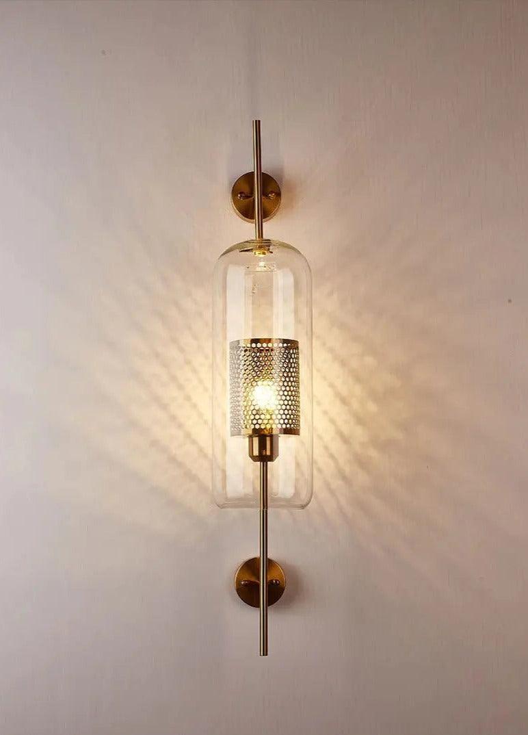 Serenova retro glazen wandlamp