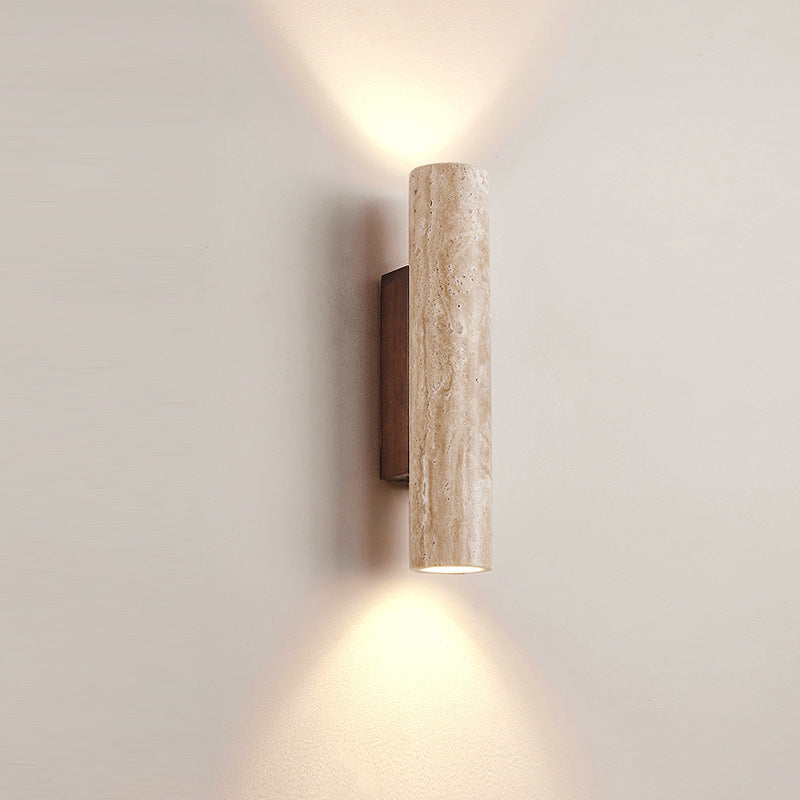 Torvela Japandi-travertijnwandlamp
