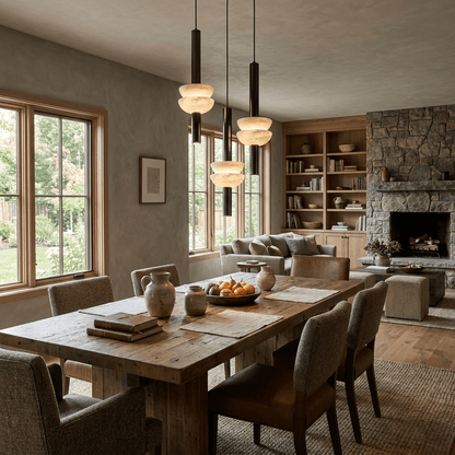 Hanglamp met albasten schijf