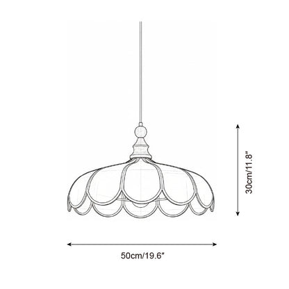 Hanglamp met geschulpte bloemblaadjes