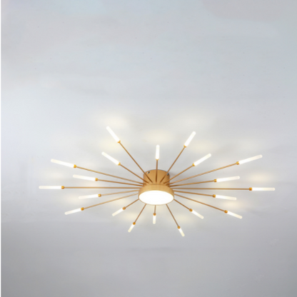 Pyrenna Starburst metalen plafondlamp met vuurwerkdesign