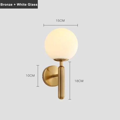 Ophira moderne wandlamp met glazen bol