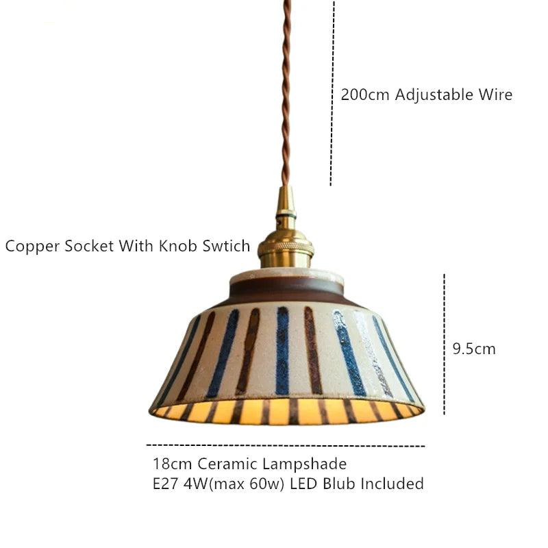 Rustieke keramische hanglamp Tessaly