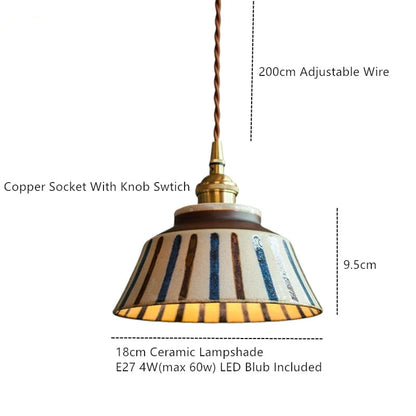 Rustieke keramische hanglamp Tessaly