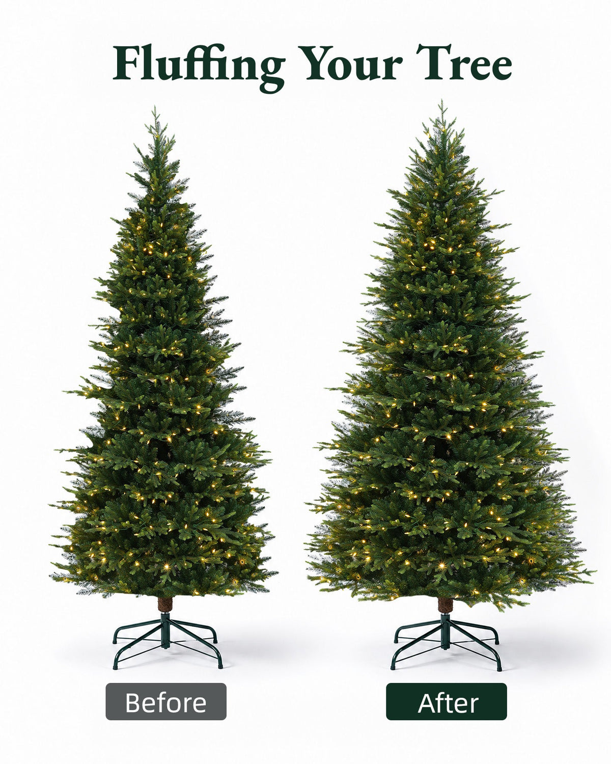 Skovra Classic PE/PVC 12ft voorverlichte kerstboom