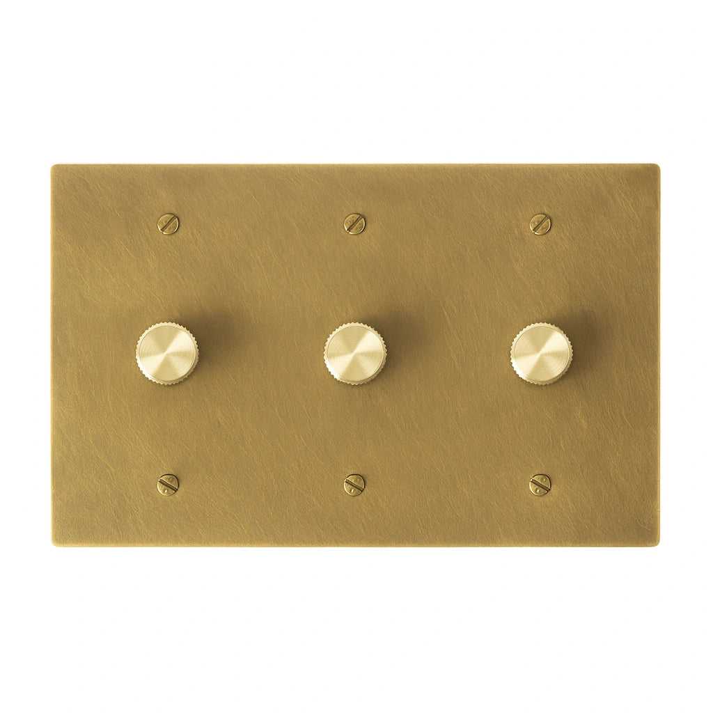Faylore Vintage messingkleurige 3-voudige draaidimmer