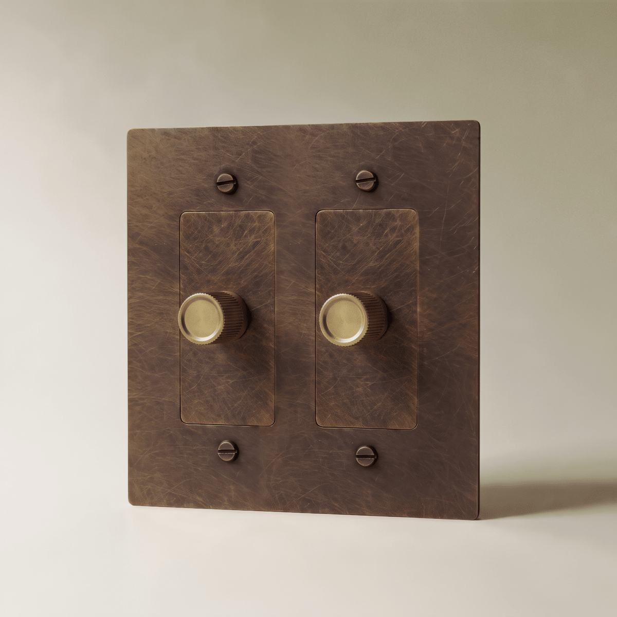 Norvessa vintage-draaiknopdimmer van messing