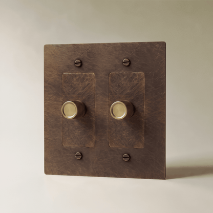 Norvessa vintage-draaiknopdimmer van messing