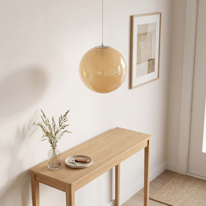Hanglamp met gedraaide glazen bol