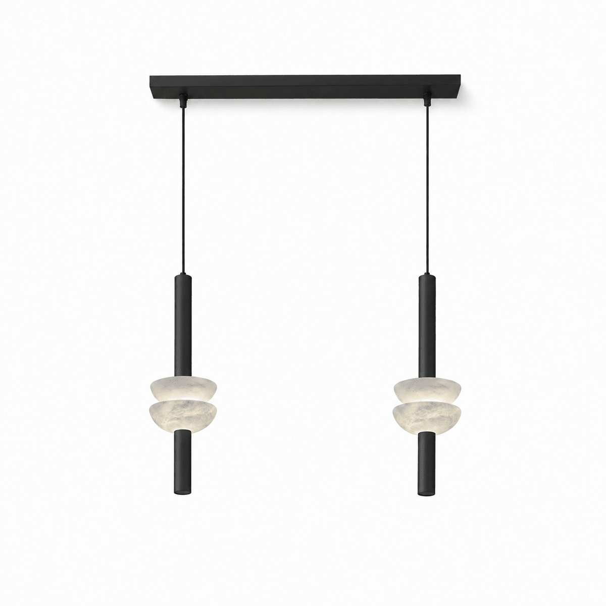 Hanglamp met albasten schijf