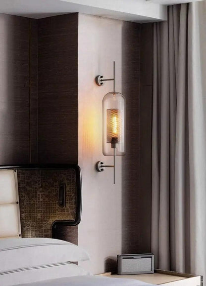 Serenova retro glazen wandlamp