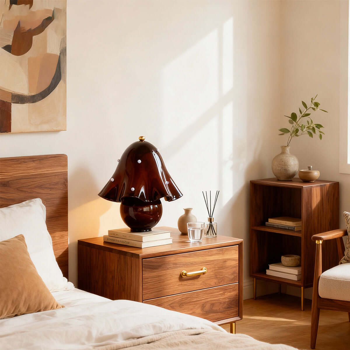 Halcyra boho-keramische tafellamp