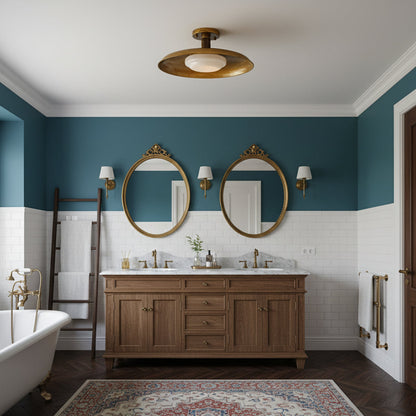 Brede ronde plafondlamp.flush