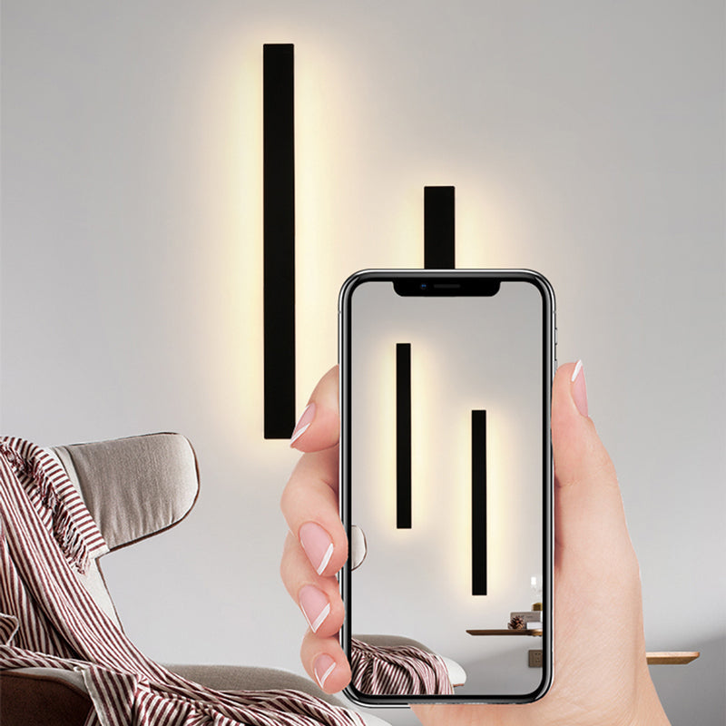 Veldrin minimalistische slanke zwarte metalen buitenwandlamp