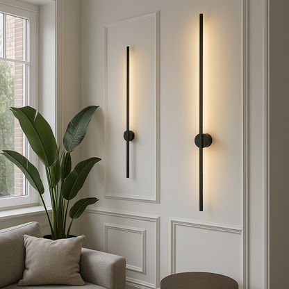 Lineaire LED-wandlamp in staafvorm