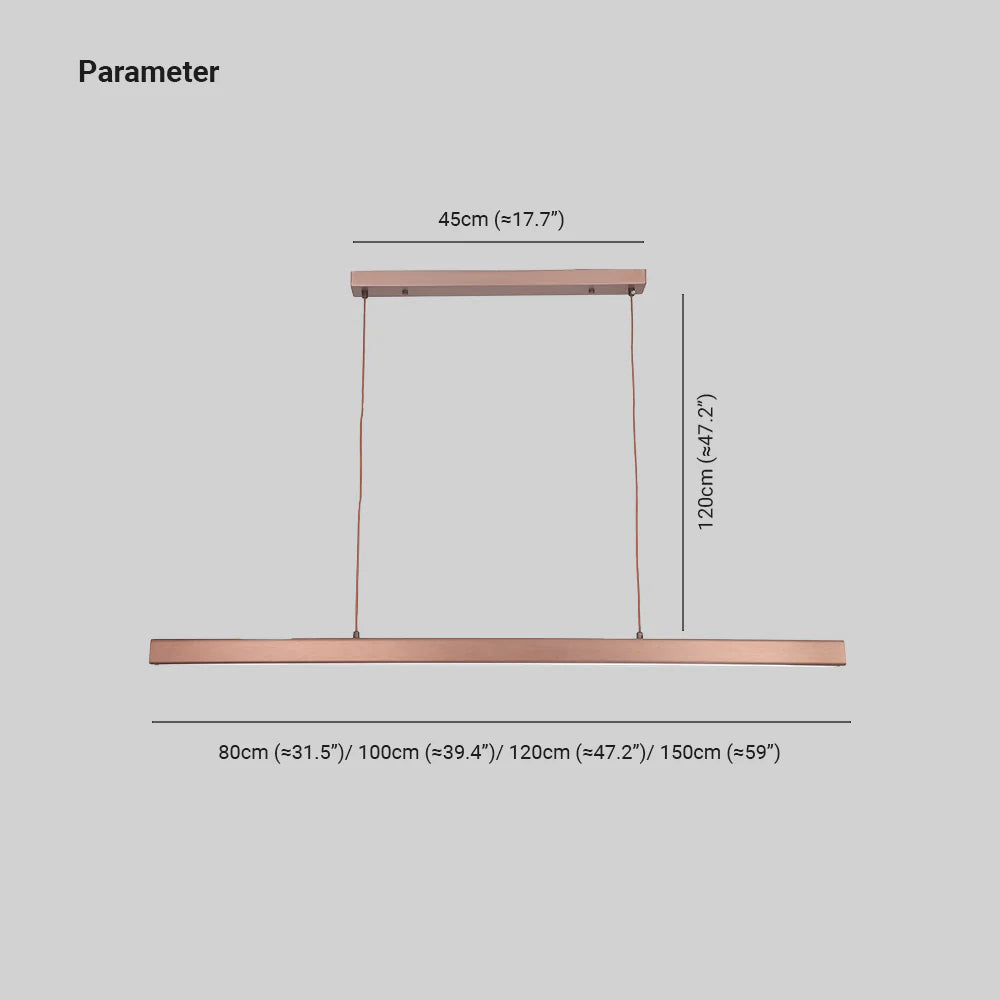 Norvale minimalistische lineaire metalen hanglamp
