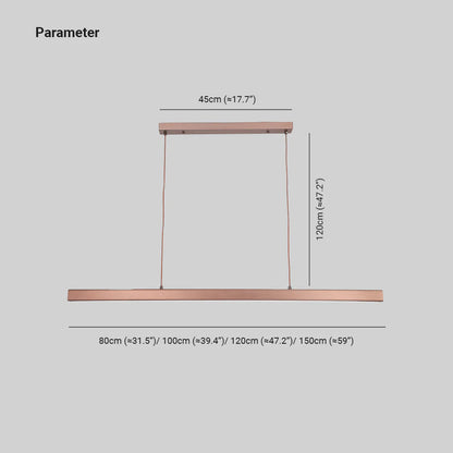 Norvale minimalistische lineaire metalen hanglamp
