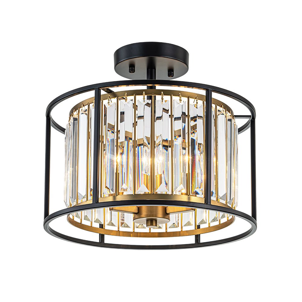 Kristallen plafondlamp met open frame