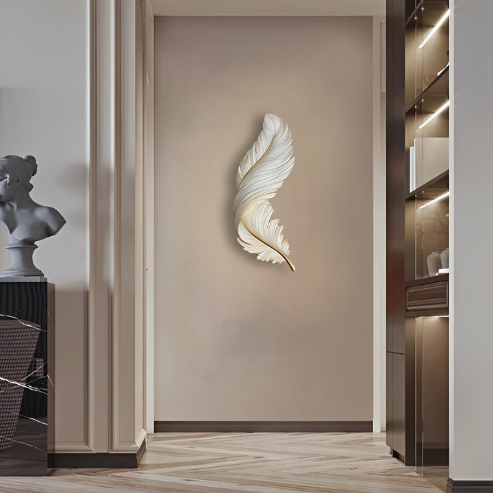 Gebeeldhouwde pluimvormige led-wandlamp
