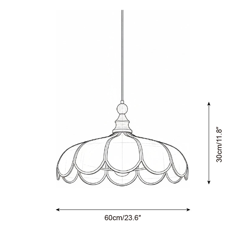 Hanglamp met geschulpte bloemblaadjes
