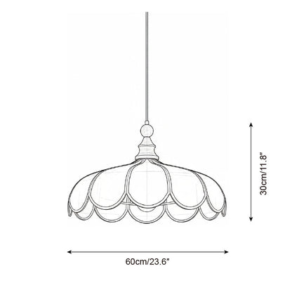 Hanglamp met geschulpte bloemblaadjes