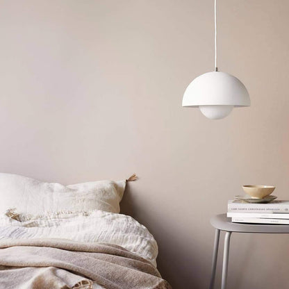 Metalen hanglamp met twee koepels