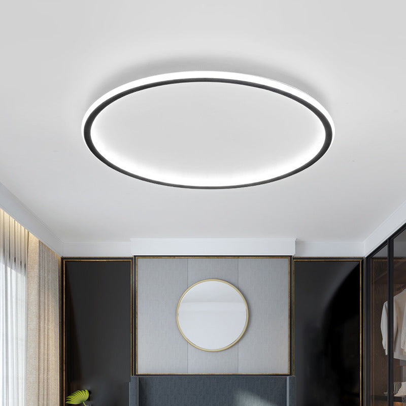 Solvane Scandinavische plafondlamp van aluminium, vlak gemonteerd