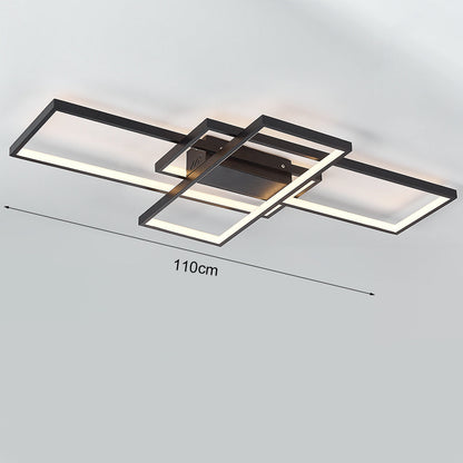 Quadris Bauhaus metalen rechthoekige plafondlamp