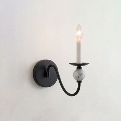Wandlamp met marmeren bol