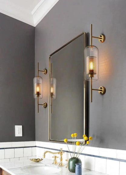 Serenova retro glazen wandlamp