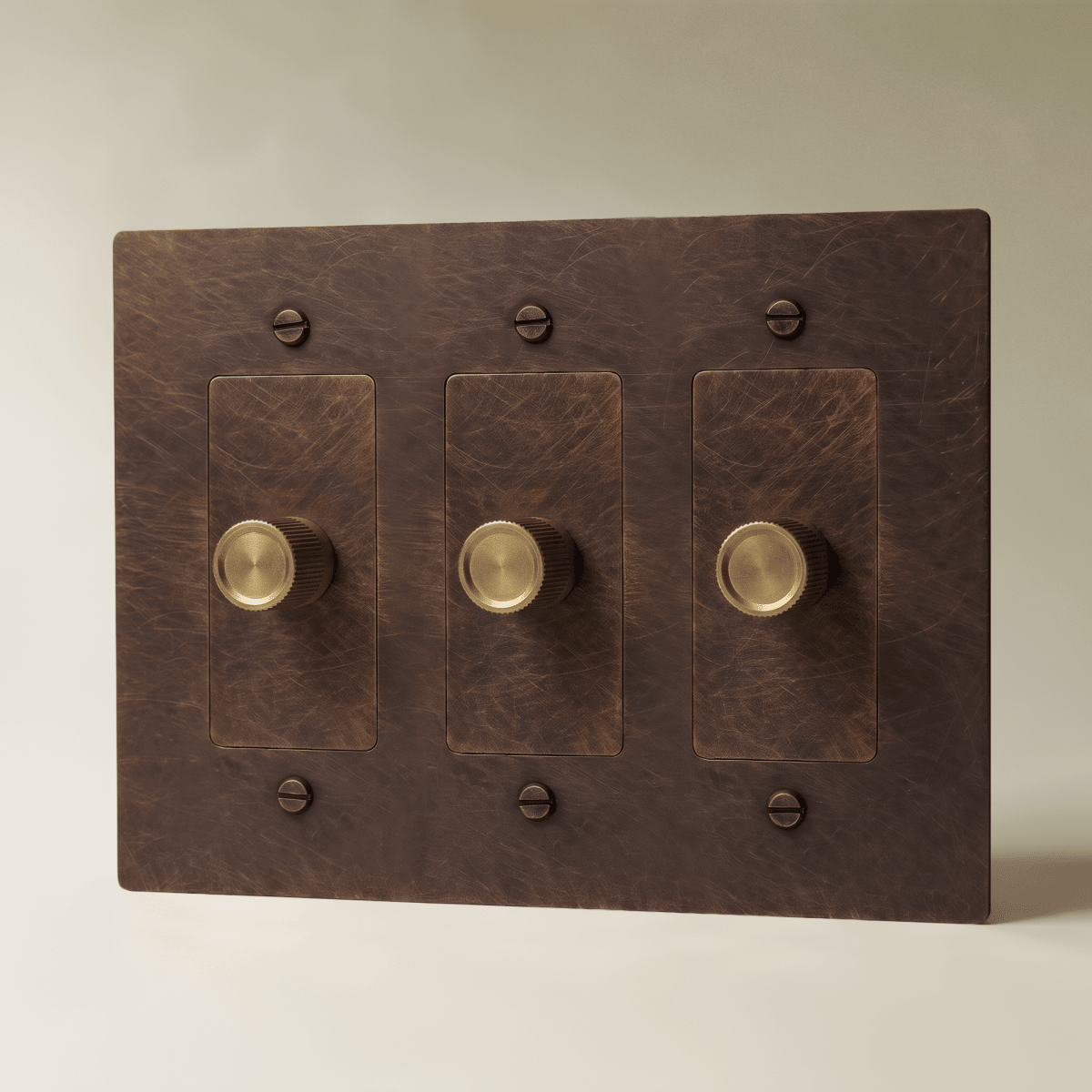 Norvessa vintage-draaiknopdimmer van messing
