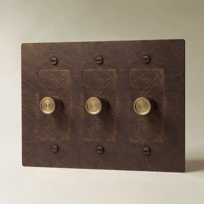 Norvessa vintage-draaiknopdimmer van messing