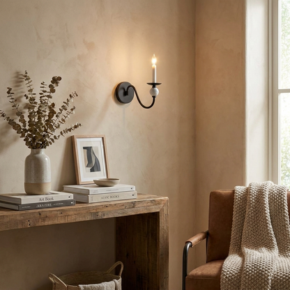 Wandlamp met marmeren bol