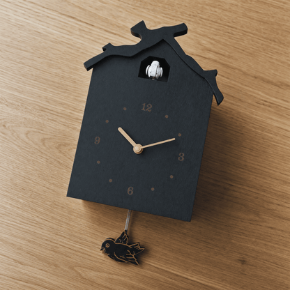 Minimalistische houten slinger-koekoeksklok Dunmere